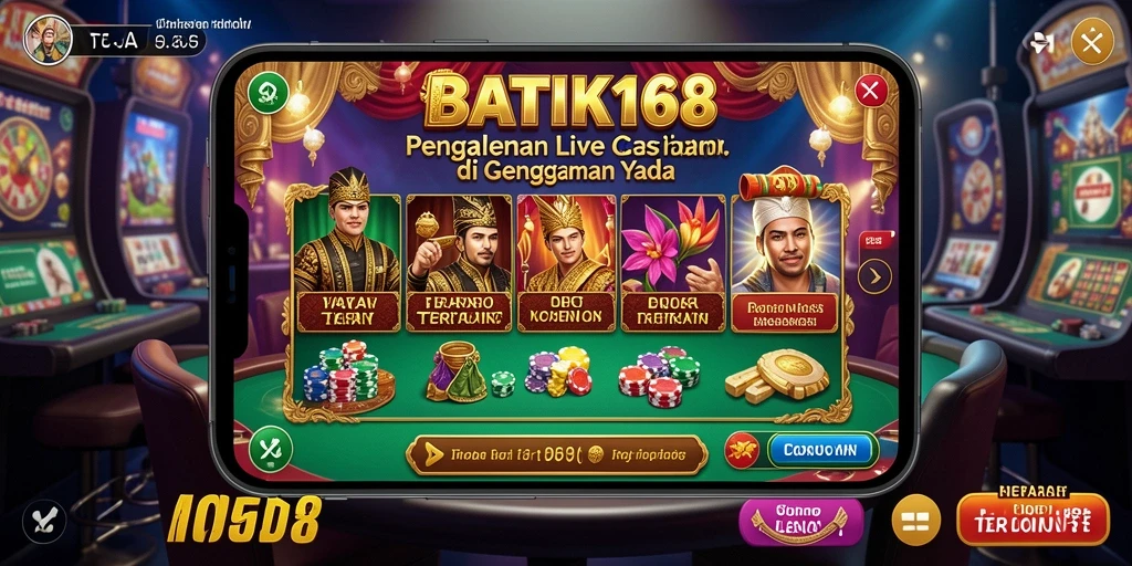 Screenshot gameplay Live Casino yang seru dan interaktif.
