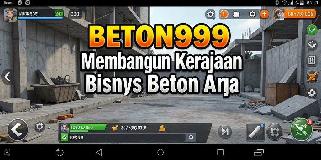 Screenshot permainan <strong>BETON999</strong> menampilkan pengelolaan bisnis beton yang seru.