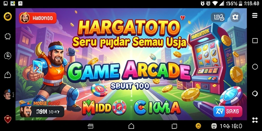 Tampilan screenshot HARGATOTO menampilkan gameplay yang seru dan penuh warna.