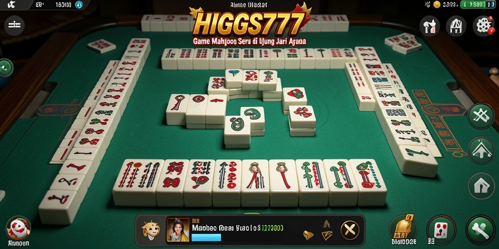 Tampilan gameplay menarik dari HIGGS777 yang menampilkan keseruan bermain Mahjong.