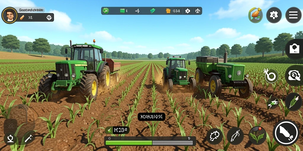 Gameplay K234 yang menarik dengan elemen pertanian yang kaya.
