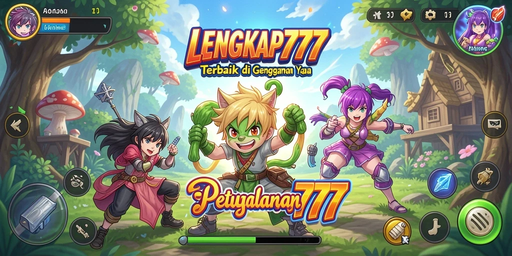 Tampilan gameplay menarik dengan karakter Anime yang beraksi.