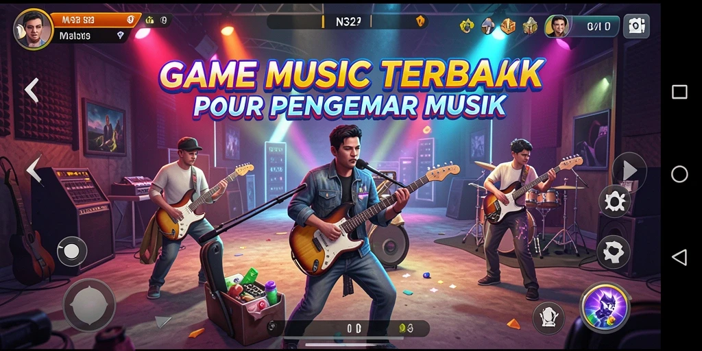 Tangkapan layar N32 menampilkan gameplay musik yang seru dan interaktif.
