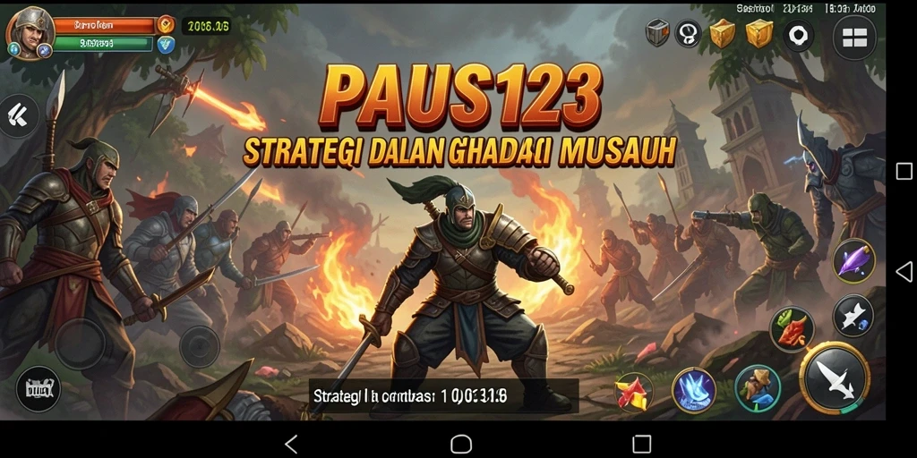 Tampak gameplay PAUS123 dengan aksi strategi yang mendebarkan.