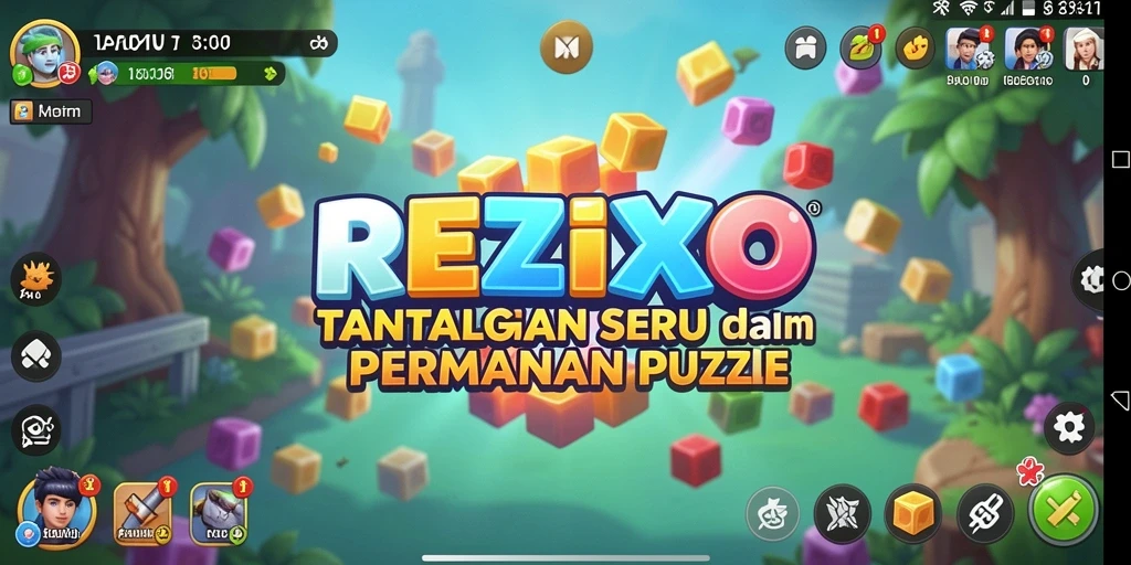 Tampilan gameplay menantang dari REZIXO yang penuh dengan teka-teki.