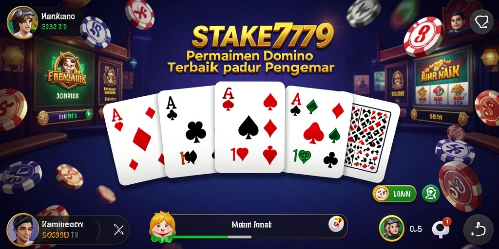 Tampilan gameplay seru dari STAKE779, keseruan permainan domino.