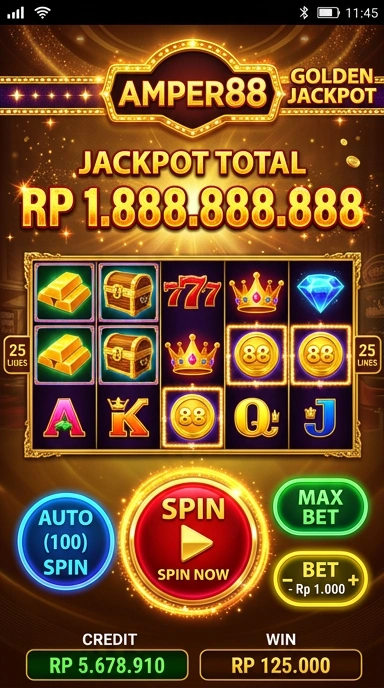 Screenshot menunjukkan berbagai kategori aplikasi di amper88.
